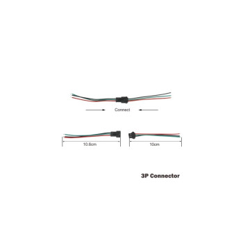 Conectori mama tata 3 fire 10Buc Set cu fir 10cm