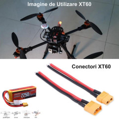 Conector XT60 Mama-Tata cu Cablu 20cm 12AWG 60A