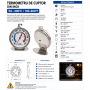 Termometru de cuptor inox 50-300C cu suport XTJ-11