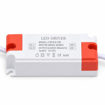 Driver LED 300mA 8-12W, 85-265V AC, 24-42V DC, conector rapid