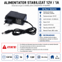 Alimentator stabilizat 12v 1a 12W DC 2.1mm IP20