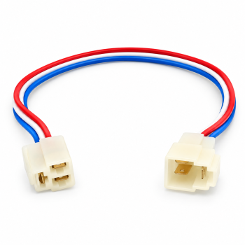 Conector auto 3 pini mama-tata, fire 30cm, 6.3mm