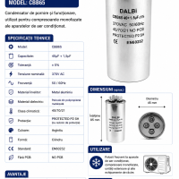 Condensator aparat aer conditionat 40+1.5uF CBB65