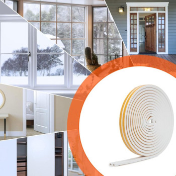 Garnitura etansare autoadeziva alba 9x6mm, 10m, pentru usi si ferestre