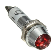 Bec martor Metalic Rosu 220V Indicator Panou 8mm LED 10mm
