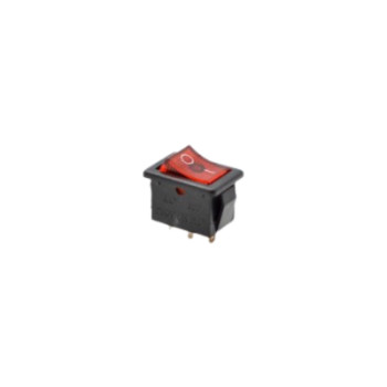 Intrerupator mic IRS, 220V, LED rosu, 3 pini, 21x15mm