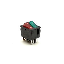 Comutator IRS ON-OFF roșu/verde, KCD6, 15A-250V