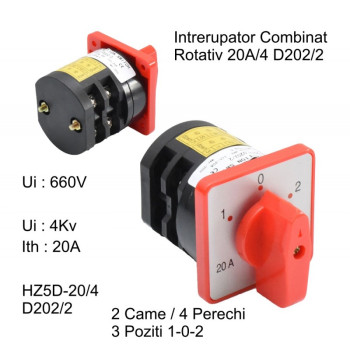 Comutator Rotativ 2 Came 1-0-2 / 20A D202/2