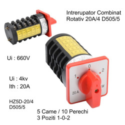 Comutator Rotativ 5 Came 1-0-2, 20A, IP42