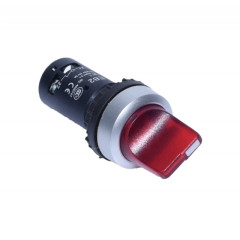 Intrerupator cu Maneta Rosu 22mm EB2-10D