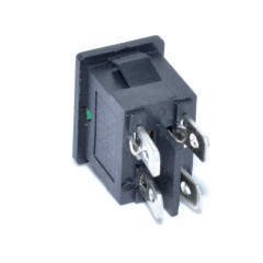 Intrerupator Mic IRS 220V Led Verde, 21x15x24mm