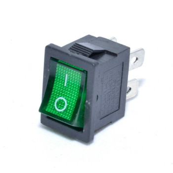 Intrerupator Mic IRS 220V Led Verde, 21x15x24mm