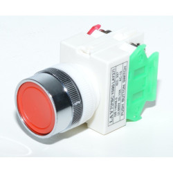 Intrerupator push buton LAY-7 Rosu