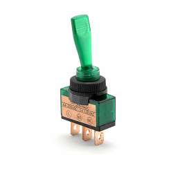 Intrerupator ON/OFF Basculant 12V Maneta Verde