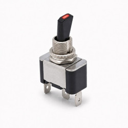 Intrerupator 12V cu LED rosu, maneta ON/OFF, 30A, 3 pini