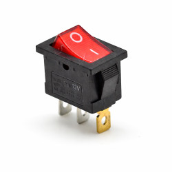 Intrerupator IRS 12V led Rosu, 21x15mm