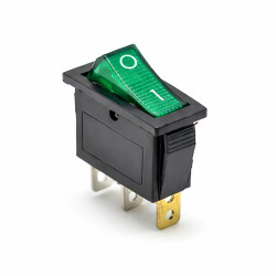 Intrerupator Irs 12V led Verde, 21x15mm 