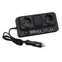 Invertor auto 150W 12/24V cu 2 prize 220V, 4 USB 3.1 si 2 Type-C