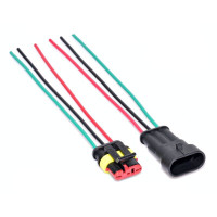 Conector auto exterior waterproof 3 fire HB-303 mama-tata