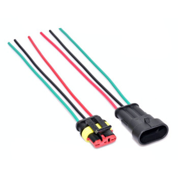 Conector auto exterior waterproof 3 fire HB-303 mama-tata