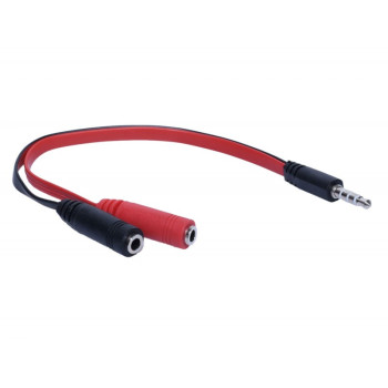 Cablu Audio Splitter Jack 3.5mm Tata la 2x Jack 3.5mm Mama 20 cm