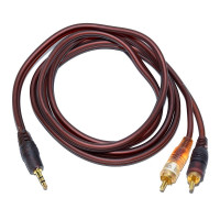 Cablu audio Jack 3.5mm tata-2 RCA tata siliconat 1.5m profesional