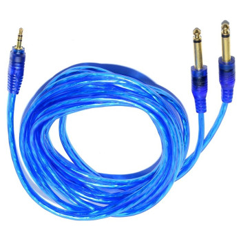 Cablu jack 3.5mm stereo la 2x jack 6.3mm mono siliconat