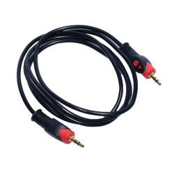 Cablu jack 3.5mm tata-tata rosu-negru 1.5m, audio profesional