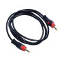 Cablu jack 3.5mm tata-tata rosu-negru 1.5m, audio profesional