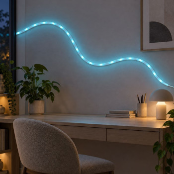 Kit Banda LED Neon Flex RGBIC 5m, USB 5V, 160 LED-uri, telecomanda si aplicatie
