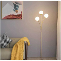 Lampadar auriu 175cm cu 5 globuri G9 minimalist design