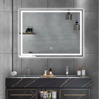 Oglinda baie dreptunghiulara cu led 18 wati 800x600 mm 3000k-4000k-6500k
