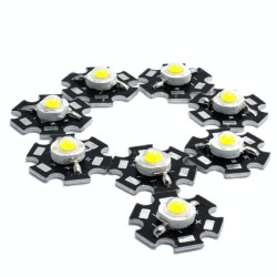 Led 1w cu radiator SMD 6500K Set 8 bucati Alb Rece