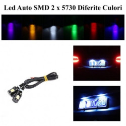 Lampa led auto 12mm 12V aluminiu 2 buc/set iluminare spot