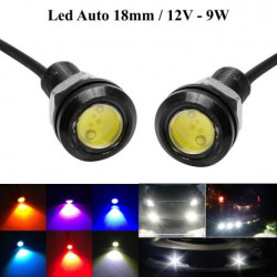 Becuri led auto 18mm 12V 9W impermeabile 2 buc/set