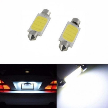Leduri auto COB 39mm, alb, 12V, set 2 bucati, Feston
