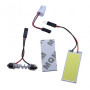 Lumini plafon auto COB 24 LED, alb rece, 12V, adaptor T10