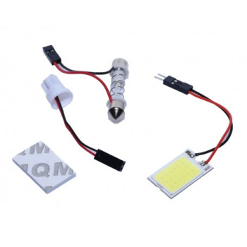 Lumini plafon auto LED COB 36 segmente, alb rece, 12V, 6W