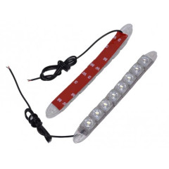 Banda led auto 2x10w DRL, 12V, alb rece, flexibila si waterproof