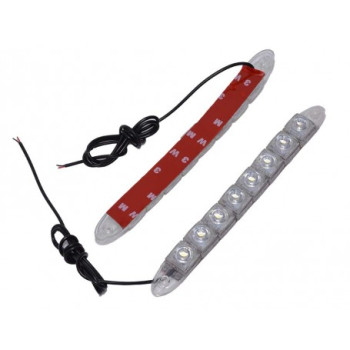 Banda led auto 2x10w DRL, 12V, alb rece, flexibila si waterproof