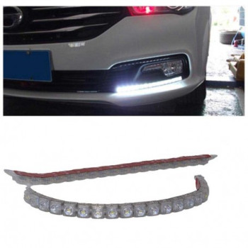Banda led auto 2x10w DRL, 12V, alb rece, flexibila si waterproof
