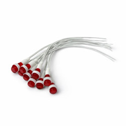 Bec martor 24v LED rosu panou 9.5mm set 10 bucati