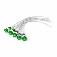 Bec martor 24v LED verde panou 9.5mm set 10 bucati