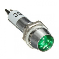 Bec martor Metalic Verde 220V Indicator Panou 8mm LED 10mm