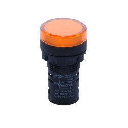 Indicator Martor Portocaliu 250V AC 22mm Panou