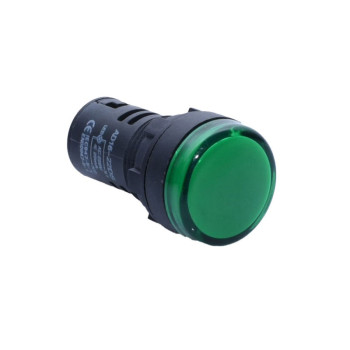 Indicator Martor Verde 250V AC 22mm Panou