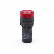 Indicator Rosu cu Alarma si Lumina 220V 22MM AD16-22SM