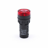 Indicator Rosu cu Alarma si Lumina 220V 22MM AD16-22SM