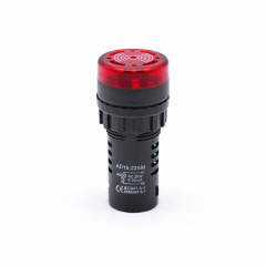 Indicator Rosu cu Alarma si Lumina 220V 22MM AD16-22SM