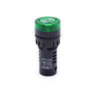 Indicator Verde cu Alarma si Lumina 220V 22MM AD16-22SM